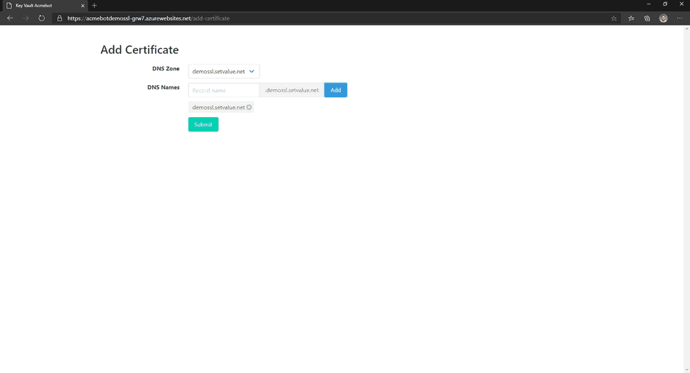 New Subdomain