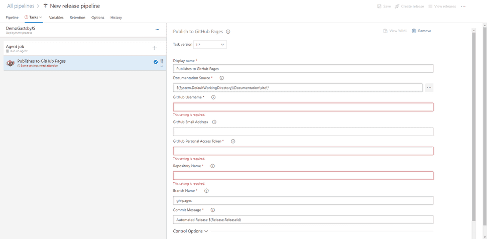 Task Configuration