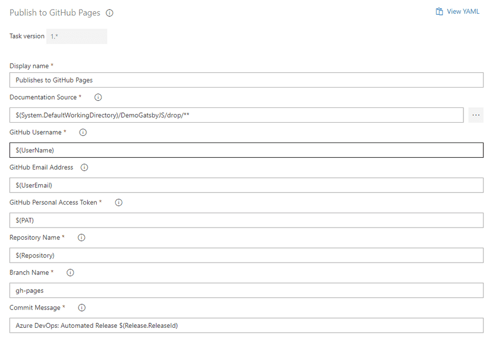 Task Configuration