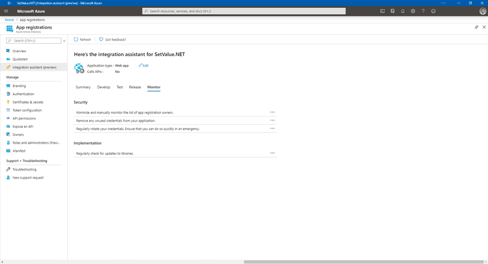 Integration Assistant - Monitor